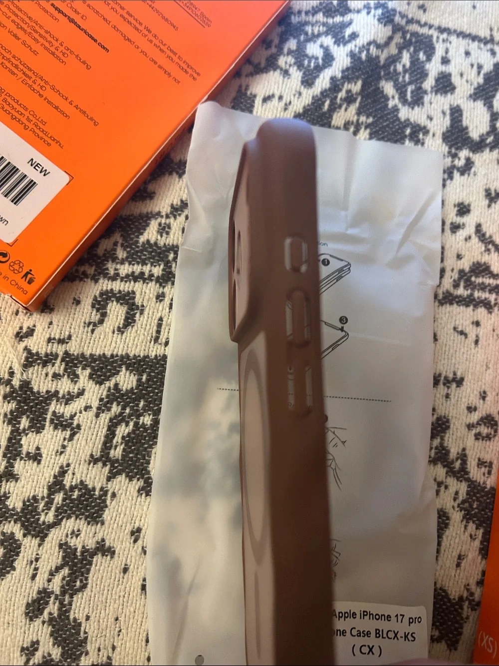 Brown For I phone 17 Pro Magnetic MagSafe- Silicone Phone Case translucent